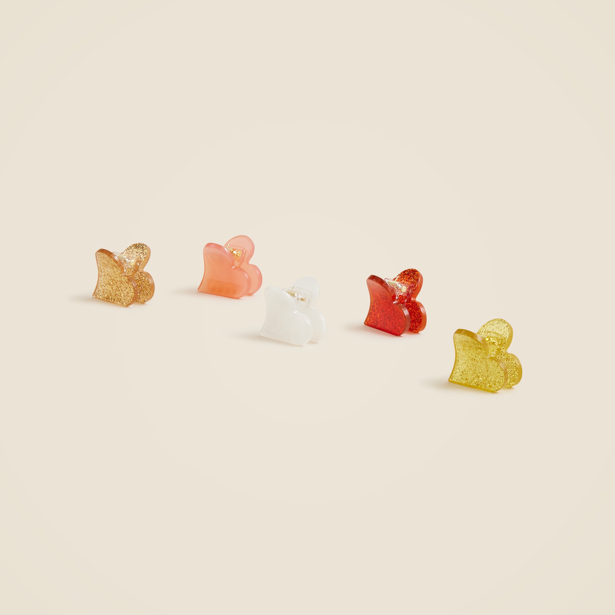girls Girls' heart hair clips five-pack