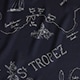 Oversized printed silk bandana NAVY